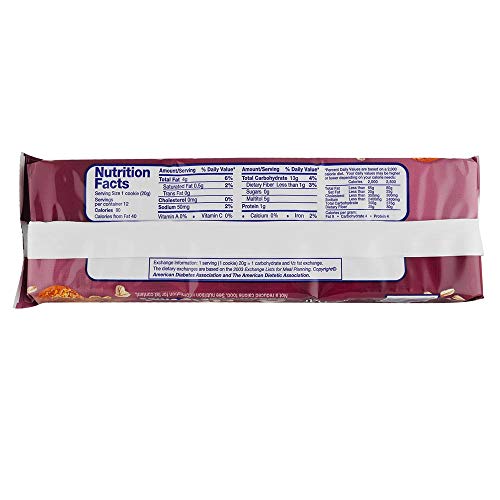 Voortman Bakery, Sugar Free Oatmeal Cookies, 8 Oz. Bag, Pack Of