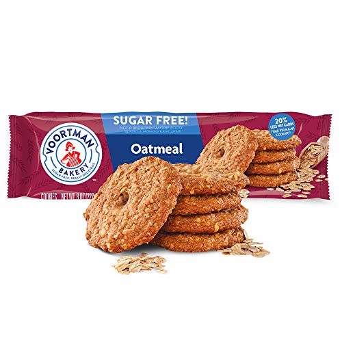Voortman Bakery, Sugar Free Oatmeal Cookies, 8 Oz. Bag, Pack Of
