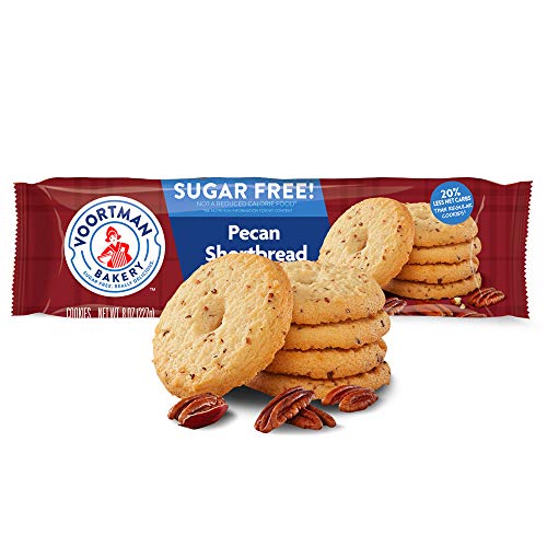 Voortman Bakery Sugar Free Pecan Shortbread Cookies, 8 Oz., Pack