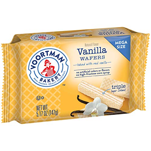 Voortman Bakery Vanilla Wafers, Mega Size, 5.17 oz, Case of 9
