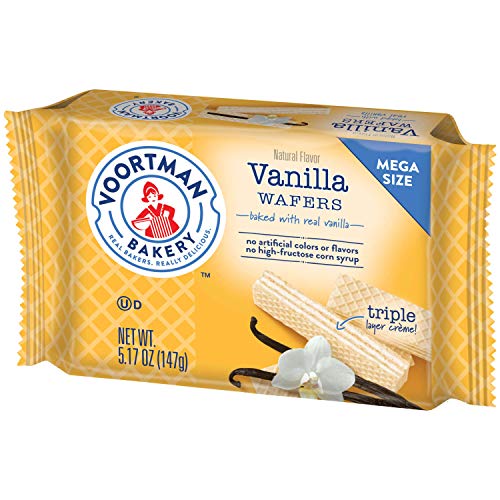 Voortman Bakery Vanilla Wafers, Mega Size, 5.17 oz, Case of 9