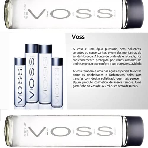 Voss artesian water from norway, sparkling water, 800 ml 27.1 f...
