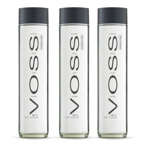 Voss artesian water from norway, sparkling water, 800 ml 27.1 f...