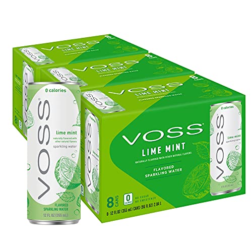 VOSS Lime Mint Flavored Sparkling Water – Unsweetened, Zero Calo...