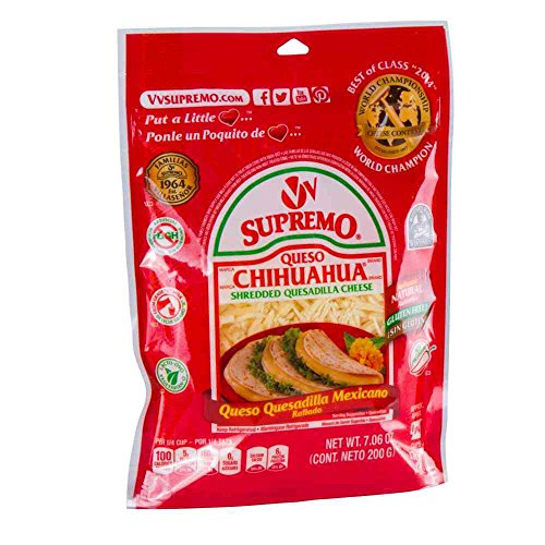 Supremo Queso Chihuahua Shredded Quesadilla Cheese, 7.06 Ounce -