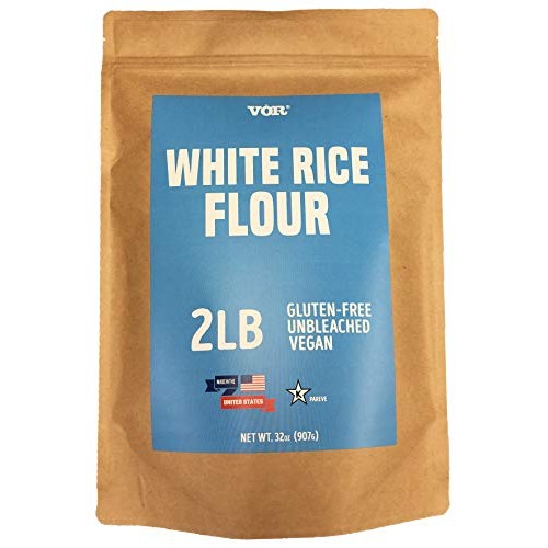 Vor White Rice Flour 2 Pounds | Gluten Free | Unbleached | Veg