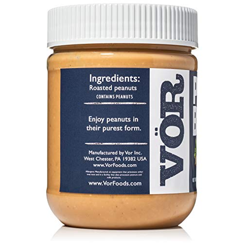 Vör Premium Natural Peanut Butter 11Oz | Only One Ingredient |