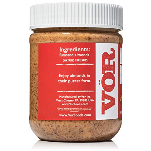 Vör Pure Almond Butter 11Oz | Only One Ingredient | No Sugar,