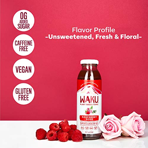 Waku Iced Tea - Unsweetened Raspberry Rose - All Natural Herbal