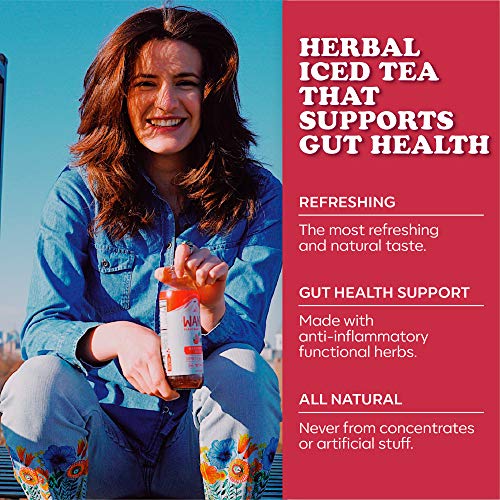 Waku Iced Tea - Unsweetened Raspberry Rose - All Natural Herbal