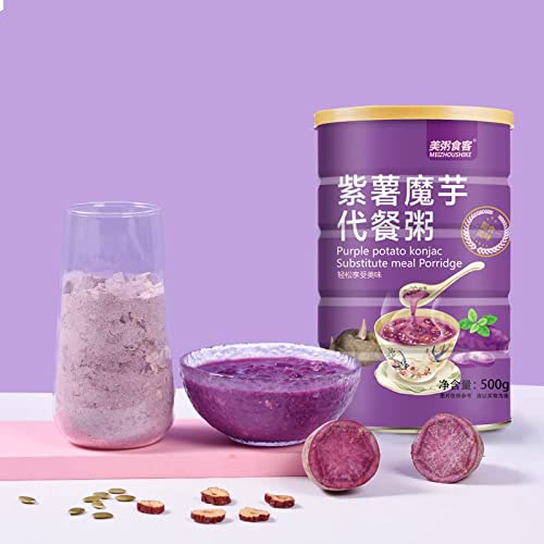 Purple Potato Congee 500g*1 can，紫薯魔芋代餐粥Tremella Instant ...