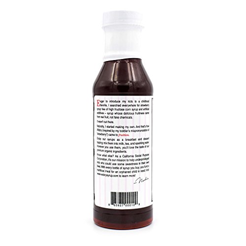 Wäbry Organic Syrup 14.9 Oz Strawberry Bpa-Free Plastic