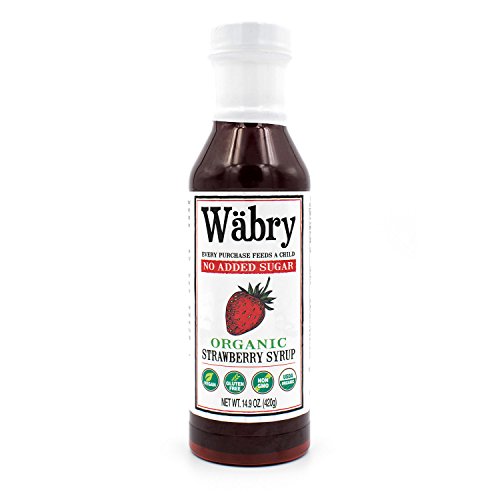 Wäbry Organic Syrup Strawberry, No Sugar Added 13.8 Oz Bpa-Fre