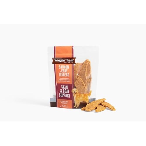 Waggin' Train Salmon Jerky Tenders for Skin & Coat Support for D...