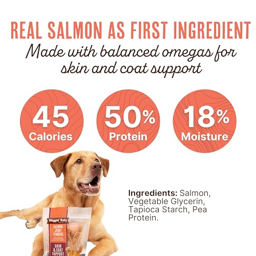 Waggin' Train Salmon Jerky Tenders for Skin & Coat Support for D...