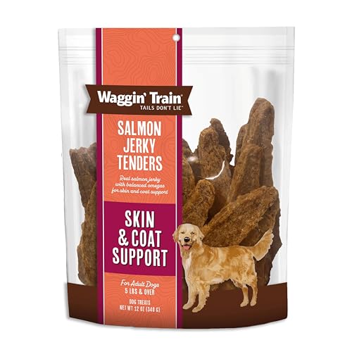 Waggin' Train Salmon Jerky Tenders for Skin & Coat Support for D...