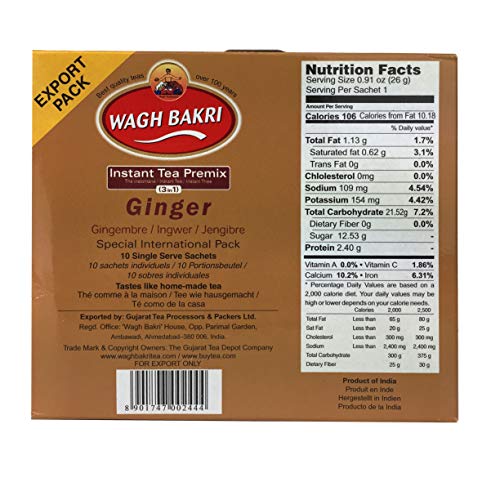 Wagh Bakri Ginger Tea 10Ct
