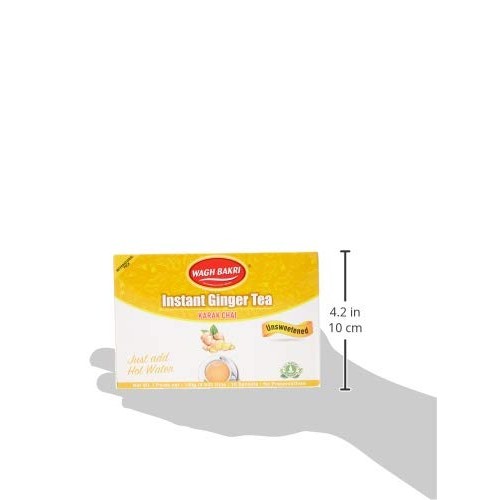 Wagh Bakri Instant Ginger Chai Tea Unsweetened - 10 Sachets