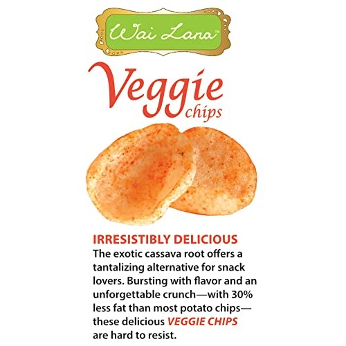 Wai Lana Veggie Chips Lime Chili 12 Pack of 4.5 Ounce Individua...