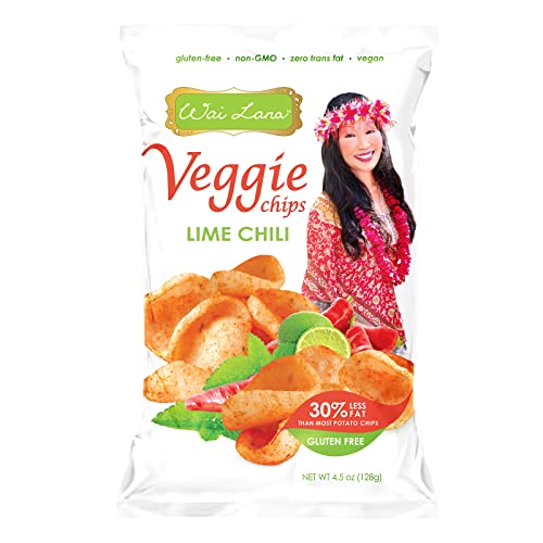 Wai Lana Veggie Chips Lime Chili 12 Pack of 4.5 Ounce Individua...