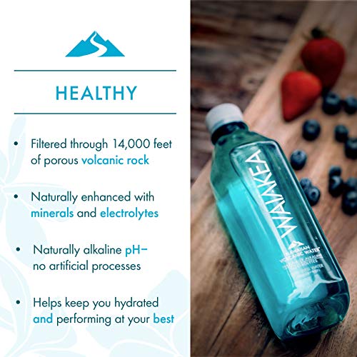 Waiakea Hawaiian Volcanic Water, Naturally Alkaline, 100% Recycl