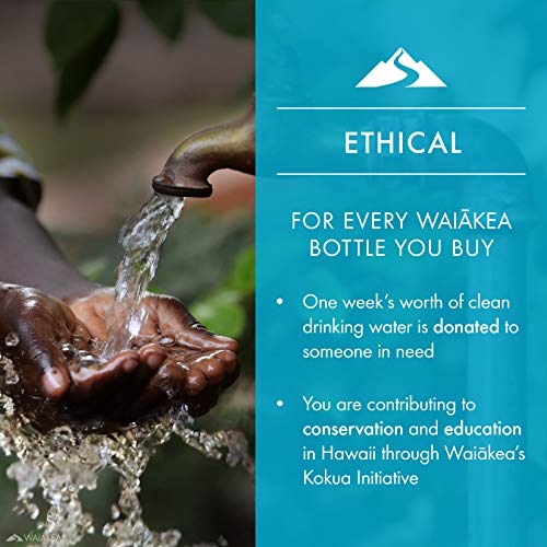 Waiakea Hawaiian Volcanic Water, Naturally Alkaline, 100% Recycl