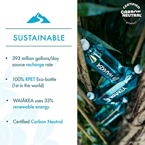 Waiakea Hawaiian Volcanic Water, Naturally Alkaline, 100% Recycl