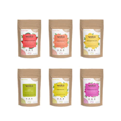Waka — Green Instant Tea Sample Bundle — No Sugar Added & Unswee...