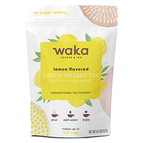 Waka — Lemon Flavored Green Instant Tea Powder — No Sugar Added ...