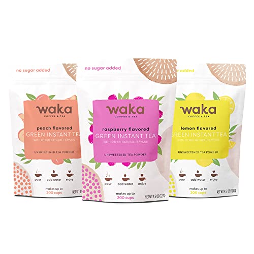 Waka Quality Instant Tea — Unsweetened 3 Bag Tea Combo — 100% Te...