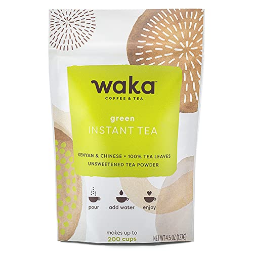 Waka Quality Instant Tea — Unsweetened Green Tea — Kenyan & Chin...
