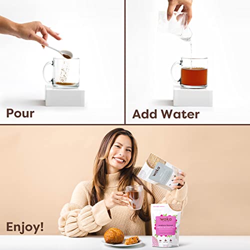 Waka — Unsweetened Instant Tea Powder 2-Bag Combo — 100% Tea Lea...