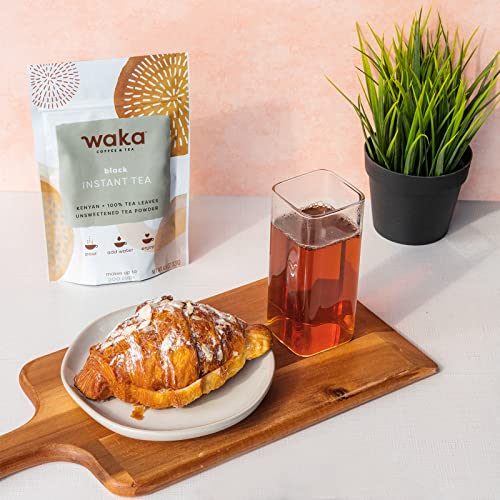 Waka — Unsweetened Instant Tea Powder 2-Bag Combo — 100% Tea Lea...