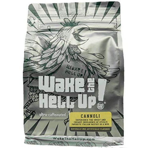 Wake The Hell Up! Ground Coffee | Ultra-Caffeinated Cannoli Flav