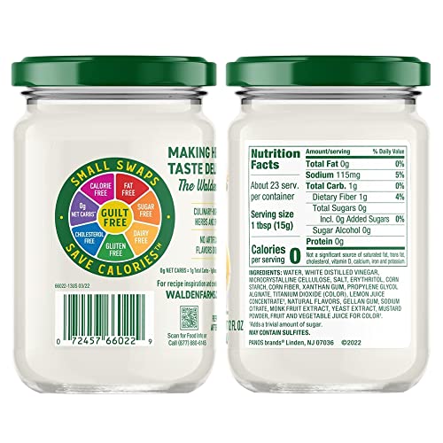 Walden Farms Amazin Mayo Spread 12 oz Jar Pack of 6 Light and ...