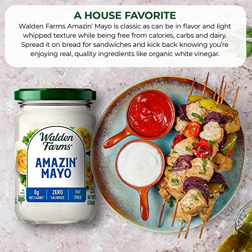 Walden Farms Amazin Mayo Spread 12 oz Jar Pack of 6 Light and ...