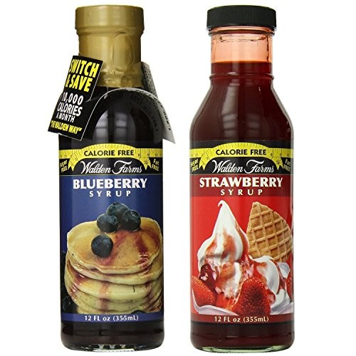Walden Farms Blueberry And Strawberry Syrup, 12Oz - 2 Pack