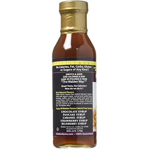 Walden Farms Calorie Free Maple Walnut Syrup 12 Oz 2 Pack