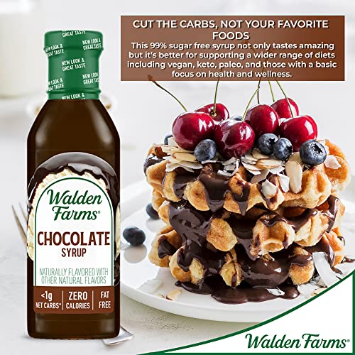 Walden Farms Chocolate Syrup, 12 oz., 0g Net Carbs Keto Friendly...