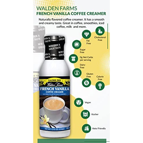 Walden Farms French Vanilla Coffee Creamer, 12 Oz. Bottle, Fresh