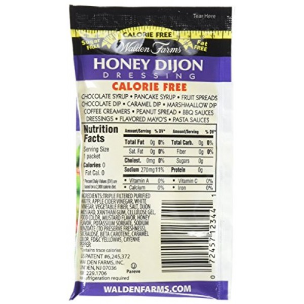 Walden Farms Honey Dijon Salad Dressing Packets - Six 1 Oz. Pack