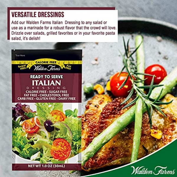 Walden Farms Italian Salad Dressing Packets - Six 1 Oz. Packets