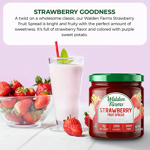Walden Farms Strawberry Fruit Spread 12 Oz Jar - Naturally Flavo