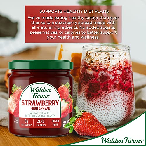 Walden Farms Strawberry Fruit Spread 12 Oz Jar - Naturally Flavo