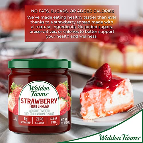 Walden Farms Strawberry Fruit Spread 12 Oz Jar - Naturally Flavo