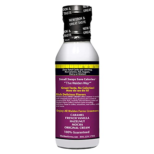 Walden Farms Sweet Cream Coffee Creamer, 12 Oz. Bottle, Fresh Fl