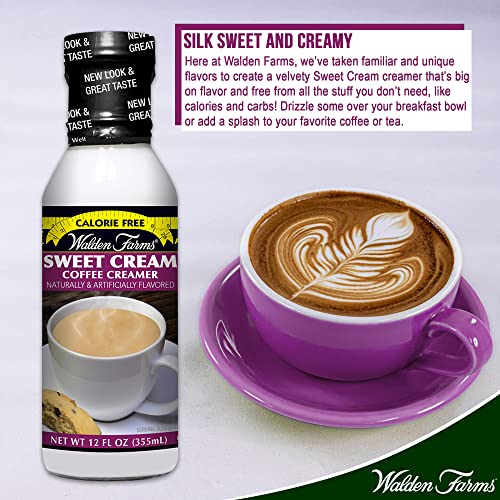 Walden Farms Sweet Cream Coffee Creamer, 12 Oz. Bottle, Fresh Fl