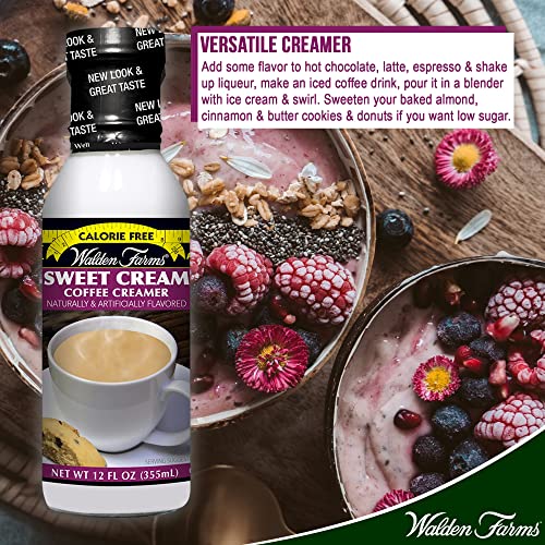 Walden Farms Sweet Cream Coffee Creamer, 12 Oz. Bottle, Fresh Fl