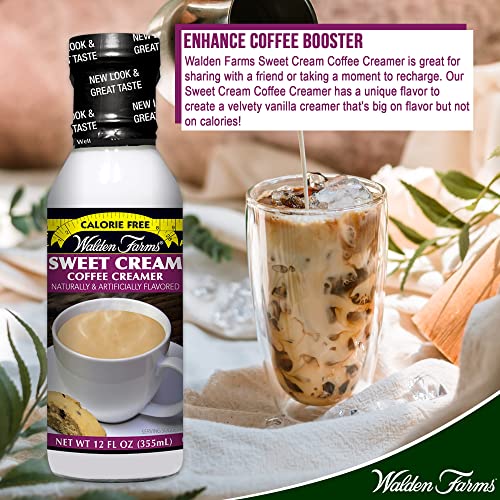 Walden Farms Sweet Cream Coffee Creamer, 12 Oz. Bottle, Fresh Fl
