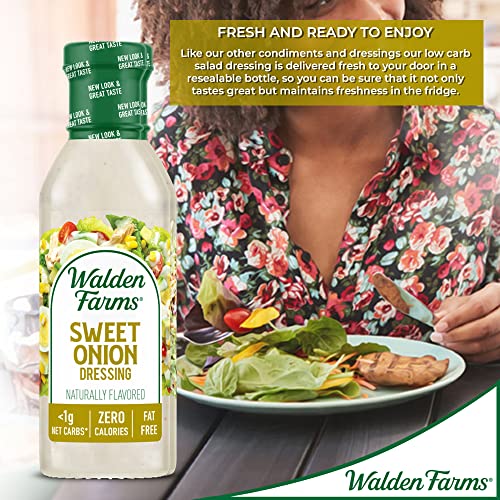 Walden Farms Sweet Onion Dressing, 12 Oz Bottle, Fresh And Delic